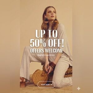 Sale! Up to 50% off!